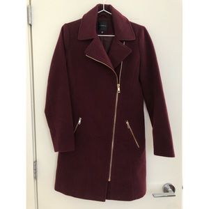 Dynamite Long Burgundy Coat